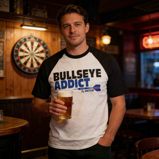 T-shirt Darts180 “Bullseye Addict” Bicolore