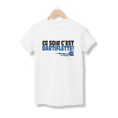 T-shirt Darts180 “Ce soir c’est Dartiflette” Blanc